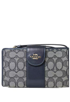 Coach Coach Phone Wallet in Signature Jacquard - Midnight Navy
