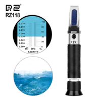 RZ Sea Salinity Aquarium Meter Handheld Refractometer Mariculture Breeding Gravimeter 0-100% Salinity Seawater Salinometer