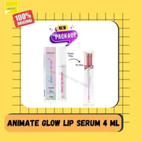 Animate Glow Lip Serum 4ml Melembabkan Bibir Kering Extract Vitamin E Mencerahkan Melembutkan bibir