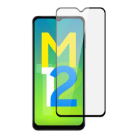 三星 M12 9H滿版玻璃鋼化膜黑框高清手機保護貼玻璃貼(M12保護貼M12鋼化膜)
