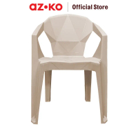 AZKO Soleil Barvita Kursi Teras Plastik - Abu-Abu Balcony Chair Kursi Tumpuk Outdoor Serbaguna Furni