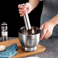 【上手家居】304不鏽鋼研磨器 小號(磨藥器/缽/研磨缽/搗蒜器/搗碎缽/搗碎缽/搗藥/研缽/搗藥器/杵臼/藥缽)