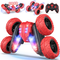 RC Stunt Car 2.4Ghz with Double Sided 360-degree Flips - Rechargeable 4WD Off Road RC Car Toys for K