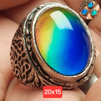 Cincin Batu akik segoro bunglon zultanite dim 10mm sampai 20mm