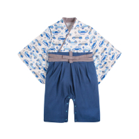 【Baby 童衣】任選 兒童套裝 寶寶連身衣 男和服套裝 假兩件日式經典造型和服 37303(藍色汽車)