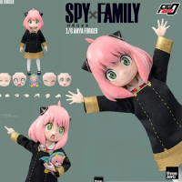 In Stock Threezero 1/6 Cute Girl FigZero SPY×FAMILY Anya Forger Full Set Model 6.5in Action Figure Movable Flexible Joints Doll