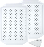 KAQAHIDO Large Non Slip Serving Tray with Grippy Dots Lap Trays for Eating on Couch Meal Serve for D