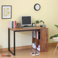 【RICHOME】亨利書櫃工作桌/電腦桌/辦公桌/書桌(4格收納書櫃)