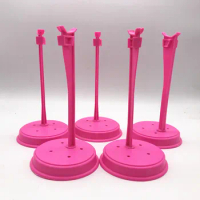 5pcs Pink Color Doll Stand For 1/6 Scale Figurine Fashion Royalty Natalia Poppy Parker