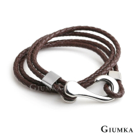 【GIUMKA】男手鍊．皮革編織．海盜勾(新年禮物)
