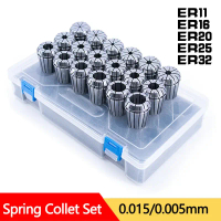 Set spring collet AA ER11 ER16 ER20 ER25 ER32, ketepatan tinggi ±0.0005 mm dan ±0.0015 mm, pemegang