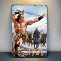 Conan The Barbarian Arnold Schwarzenegger Movie Metal Poster Tin Sign 20x30cm