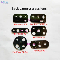 20pcs/Lot Rear Back Camera Glass Lens for Xiaomi Pocophone POCO M3 Pro X2 X3 F3 F2 Pro Replacement Parts