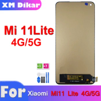 INCELL TFT NEW Display For Xiaomi Mi 11 Lite M2101K9AG LCD Touch Screen Digitizer Assembly Replacement For Xiaomi Mi 11 Lite 5G