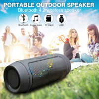 Portable Bluetooth Speaker Wireless Bass Column Waterproof Outdoor Music Speakers Support TF Card FM Radio Loudspeaker