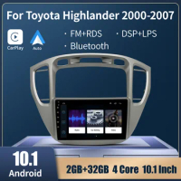 Android 10.1 2 Din Car Radio For Toyota Highlander 1 2000-2007 Auto Stereo Multimedia Video Player Navigation GPS Audio DPS 2din