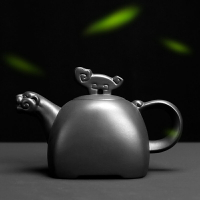 陶福氣 紫砂茶壺 家用茶壺西施壺側把壺仿古壺三才蓋碗茶具零配