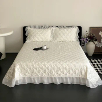 Luxury Bedspread lace Bed cover home Couple quilt Summer Blanket silky Mattress topper bedspreads and coverlets