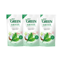 【Green綠的】綠茶精油抗菌沐浴乳補充包700mlX3(3入組)