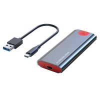 M2 SSD Case M.2 To USB 3.1 Gen 2 10Gbps NVMe SSD Enclosure for NVMe PCIE M Key/ (B+M) Key SSD Hard Disk, M2 SSD Case AC