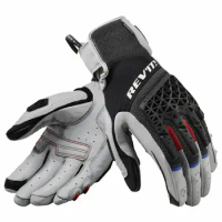 New Gray/Black Revit Sand 3 Trial Motorcycle Adventure Touring Ventilated Gloves Genuine Leather Motorbike Racing MX ATV Gloves