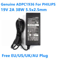 Genuine 19V 2A 38W 5.5x2.5mm ADPC1936 ADPC1938EX AC Power Adapter For PHILIPS 236V4 247ESQ AOC ACER HP 2011X LCD Monitor Charger