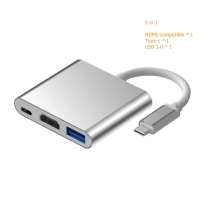 USB C Hub ke 4K HDMI-serasi VGA jenis C PD mengecas USB 3.0 Docking untuk  iPad Pro Samsung S20 Dex 
