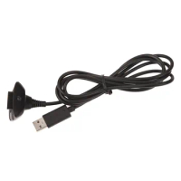 100pcs 1.5m Black USB Charge Cable For Play Charger Adapter For XBOX 360 wireless game Controller for Xbox 360 Slim lowest price