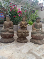 楠木木雕觀音菩薩，，釋迦牟尼佛