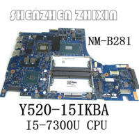 For Lenovo Legion Y520-15IKBA Laptop motherboard I5-7300HQ CPU DY515 NM-B281 RX560 GPU DDR4 Mainboard Test Good