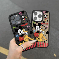 Sarung Telefon, Deria Kulit, Mickey Hug Pluto, Serasi dengan Apple 16 / 15 / 14 / 13promax, Scrub 12