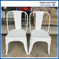 SET KURSI PLASTIK OLYMPLAST IRON CHAIR/ KURSI CAFE / KURSI OUTDOOR 2 KURSI IRON PUTIH