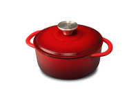 18cm圓形鑄鐵鍋(紅色漸變色)