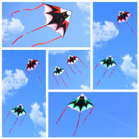 Free shipping bat kite flying dragon children kite factory for kids reel weifang kite factory buggy goldfish