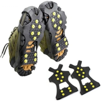 10 Studs Anti-Skid Snow Ice Climbing Shoe Spikes Ice Grips Cleats Crampons Winter Outdoor Climbing Anti Slip Safety Shoes Cover