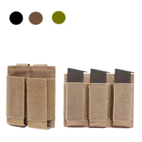 Tactical 9mm Mag Pouch double or triple Molle magazine clip bag portable EDC tool bag for M1911 92F Hunting Accessories