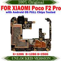 Working Good Original Unlocked for Xiaomi Poco F2 Pro Motherboard 128GB 256GB For K30 Pro Mianboard With Google App Installed