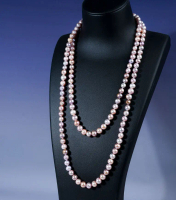 M114-120 9-10mm Natural Fresh Water Pearl Necklace