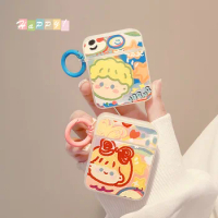 Case For AirPods Pro 3 2 1 Case friends girls couple Retro art Silicone Cover Cute Earphone Case For Apple Airpods Pro2 cover