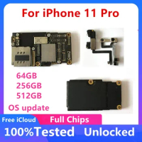 Motherboard for iPhone 11 Pro Tested Authentic Mainboard With Face ID Unlocked Logic Board Clean iCloud 512GB 64G 256G