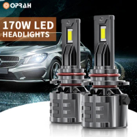 2pcs Super Bright Car LED Headlight Bulb H7 H4 H1 H3 H11 9005 9006 HB3 HB4 170W Accessories Vehicles kit xeon With Fan Fog Lamp