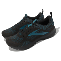 Brooks 慢跑鞋 Revel 5 男鞋 黑 藍 針織 緩震 動能加碼 運動鞋 1103741D091