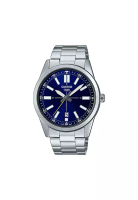 Casio Casio Men Analog Watch MTP-VD02D-2E Silver Stainless Steel Strap