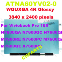 15.6-inch EDP WQUXGA 4K Glossy OLED 3840X2400 non-touch For Asus Viviobook Pro 16X Laptop LCD Display Panel ATNA60YV02-0
