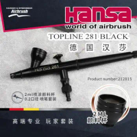 Harder &amp; Steenbeck Hansa 212815 Topline 281 Black 0.2MM Double Action Airbrush Resin Model Assembly Coloring Painting Tools