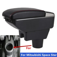 For Mitsubishi Attrage Mirage Armrest Box for Mitsubishi Mirage Space Star 2014-2022 Armrest Central Storage Box USB Accessories