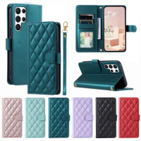 Small Fragrance Leather Case For Samsung Galaxy A53 A52S A52 5G A54 A33 A13 S23 S22 S24 Ultra Plus S21 S20 FE Flip Wallet Cover