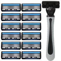 6-layer disposable stainless steel razor blades for shaving.