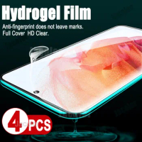 4PCS Hydrogel Safety Film For Samsung Galaxy S21+ S20+ S21 Ulta S20 Fe Plus Screen Protector S21Ultra S20Fe Water Gel Film Soft