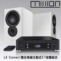 英國 MISSION LX Connect 數位無線主動式2.0音響組合  取代 Soundbar的HDMI-ARC 無線音響首選~可外接重低音!-黑色
